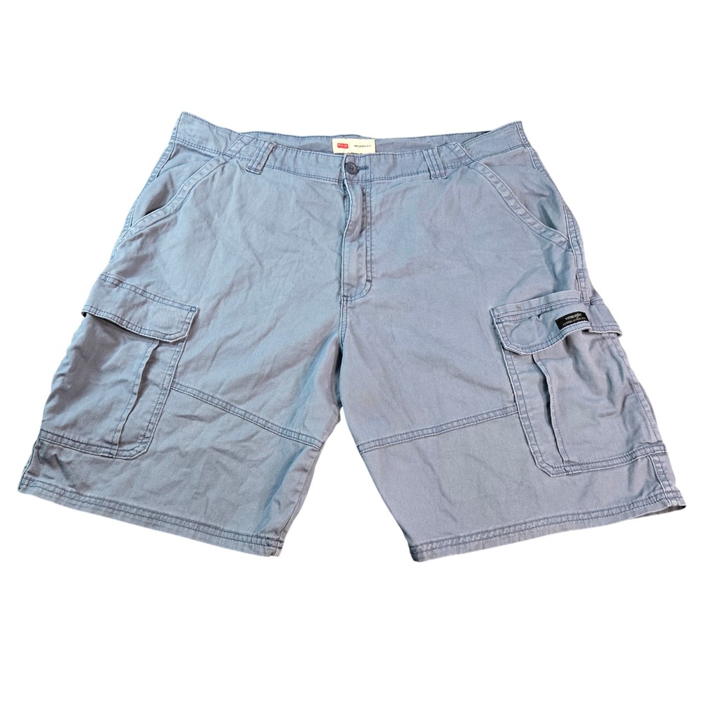 Wrangler Men's Relaxed Fit Cargo Shorts Blue Size 38 Cotton Blend 112366422